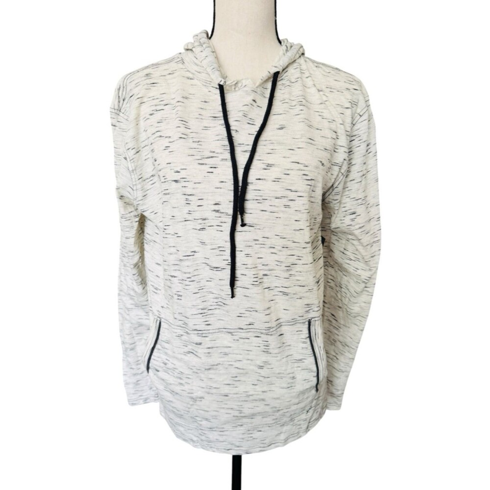 Company Eighty One Space Dye Hoodie Cream Lightweight Pullover Large NWT